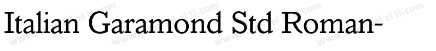 Italian Garamond Std Roman字体转换